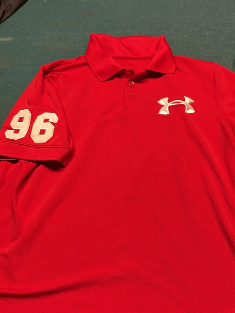 Under Armour Red & Charcoal Polo Pair